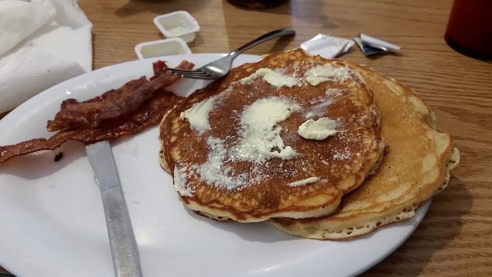 Comfort food dishes on a family restaurant menu.